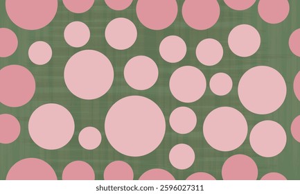Seamless fabric pattern, beautiful arranged circles inside, abstract geometric background