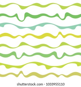 Seamless fabric pattern with curve color lines. Abstract mexican wave nature eco background.