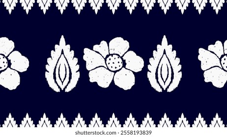 Seamless fabric pattern design of flowers
