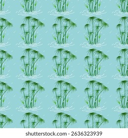 Seamless fabric pattern, exotic pattern, modern pattern, luxury, distinctive, vector pattern, wallpaper, decoration, blue background