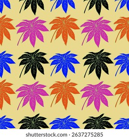 Seamless fabric pattern, exotic pattern, modern pattern, luxury, distinctive, vector pattern, wallpaper, decoration, yellow background