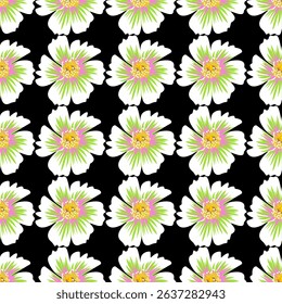 Seamless fabric pattern, exotic pattern, modern pattern, luxury, distinctive, vector pattern, wallpaper, decoration, black background