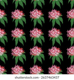 Seamless fabric pattern, exotic pattern, modern pattern, luxury, distinctive, vector pattern, wallpaper, decoration, black background