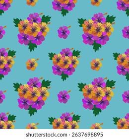 Seamless fabric pattern, exotic pattern, modern pattern, luxury, distinctive, vector pattern, wallpaper, decoration, blue background