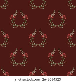 Seamless fabric pattern, exotic pattern, modern pattern, luxury, distinctive, vector pattern, wallpaper, decoration, brown background