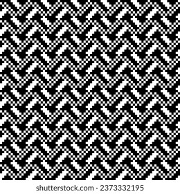 Seamless fabric pattern, geometric black and white, abstract background.