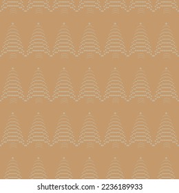 Seamless fabric pattern of geometric design as Christmas  tree.