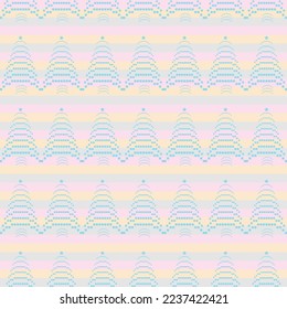 Seamless fabric pattern of geometric design as Christmas  tree.