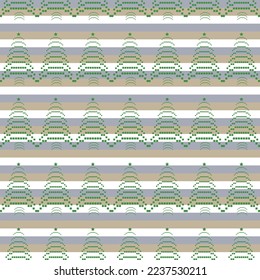 Patrón de tela sin foco de diseño geométrico como árbol de Navidad.