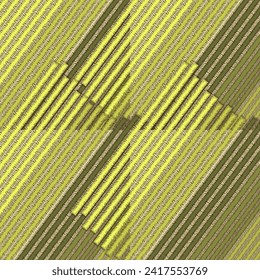 Seamless fabric pattern with green lines