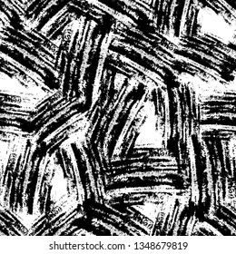 Seamless  Fabric Pattern with Grunge Lines and Stripes. Dirt Ink Overlay Texture. Dirt Wall Effect Pattern. Fashion Print Background.