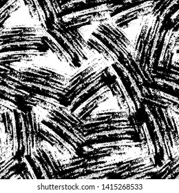 Seamless  Fabric Pattern with Grunge Lines and Stripes. Cracked Strokes Texture. Dirt Wall Effect Pattern. Bohemian Print Background.