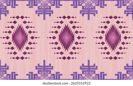 Seamless fabric pattern, it has straight and rectangular edges, vertical and horizontal, in the center, the parallelogram are arranged in rows to form a beautiful, geometric, vector, pink background 