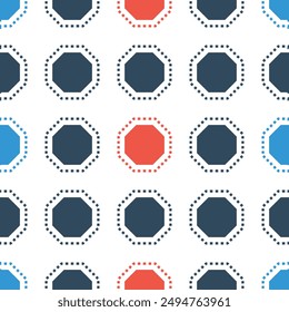 Seamless Fabric Pattern with Polygonal Shapes | Vector Graphics | EPS