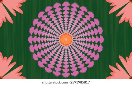 Seamless fabric pattern in the shape of a simple flower, beautiful pattern, vector