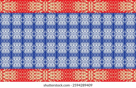 Seamless fabric pattern with simple pattern, arranged in beautiful rows, vector