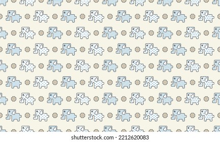 Seamless fabric pattern, symbol of Thai elephant