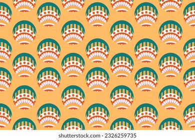 Seamless fabric pattern with traditional ornaments Design for backgrounds, carpets, wallpapers, clothes, wraps, batik, fabrics.Vector