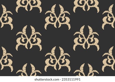 Seamless fabric pattern with traditional ornaments Design for backgrounds, carpets, wallpapers, clothes, wraps, batik, fabrics.