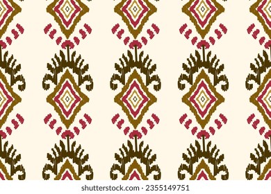 Seamless fabric pattern with traditional ornaments Design for backgrounds, carpets, wallpapers, clothes, wraps, batik, fabrics.