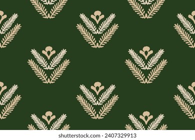 Seamless fabric pattern with traditional ornaments Design for backgrounds, carpets, wallpapers, clothes, wraps, batik, fabrics.