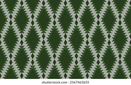 Seamless fabric pattern, triangles and rhombus lined up in rows to form a beautiful overlapping triangle shape, abstract geometric background