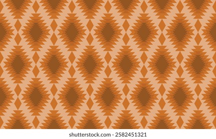 Seamless fabric pattern, triangles and rhombus lined up in rows to form a beautiful overlapping triangle shape, abstract geometric background