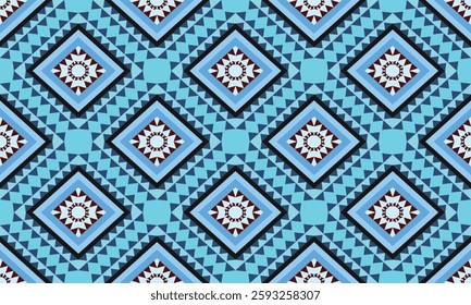 Seamless fabric pattern, triangles and rhombus lined up in rows to form a beautiful overlapping rhombus shape, abstract geometric background