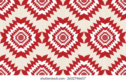 Seamless fabric pattern, triangles and rhombus lined up in rows to form a beautiful overlapping triangle shape, abstract geometric background