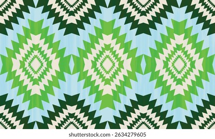 Seamless fabric pattern, triangles and rhombus lined up in rows to form a beautiful overlapping triangle shape, abstract geometric background