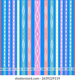 Seamless fabric pattern, unique pattern, modern style, luxurious and outstanding, vector pattern, wallpaper, decoration, Thai silk