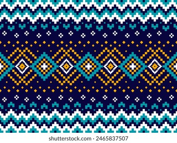 Seamless fabric pattern.Pixel style.
Use for backgrounds,carpets,curtains,tiles,clothing
Vector illustrations.