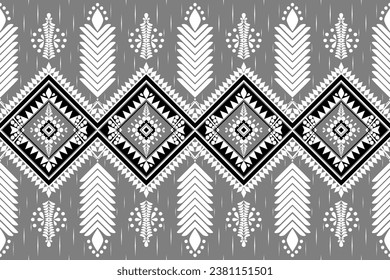 Seamless fabric pattern.Tribal fabric patterns.Ethnic patterns Gray textured fabric pattern.Sarong fabric pattern.Textile background.Folk cloth background. abstract geometric background.