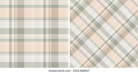 Seamless fabric plaid of background texture textile with a tartan vector check pattern. Set in vintage colours. Creative gift wrapping ideas for special occasions.