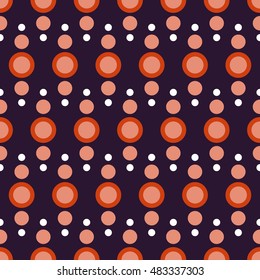 Seamless fabric.The polka dot background. Seamless pattern of circles ordered. Halloween. purple,orange colours. The pattern for clothing, linens, wrapping paper, website background, gift wrapping,