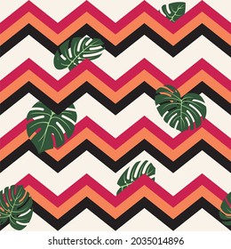 Seamless fabric retro pattern, Patchwork ornament, Vector illustration