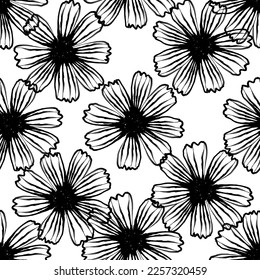 Seamless fabric of  sun flowers Pattern, like illustration. Suit for package design, wallpaper, fashion print.