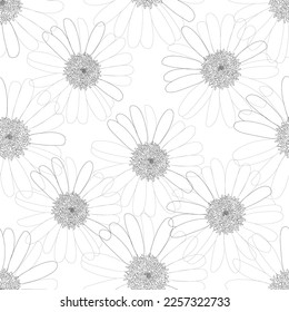 Seamless fabric of  sun flowers Pattern, like illustration. Suit for package design, wallpaper, fashion print.