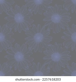 Seamless fabric of  sun flowers Pattern, like illustration. Suit for package design, wallpaper, fashion print.