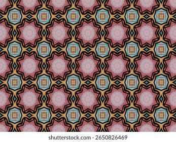 Seamless Fabric Textile Symmetric Luxury Tile Fashion Design Art Cloth Background Endless Decoration Geometric Shape Graphic Visual Template Texture Digital Wallpaper Perspective Interior Pattern.