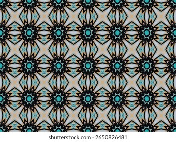 Seamless Fabric Textile Symmetric Luxury Tile Fashion Design Art Cloth Background Endless Decoration Geometric Shape Graphic Visual Template Texture Digital Wallpaper Perspective Interior Pattern.