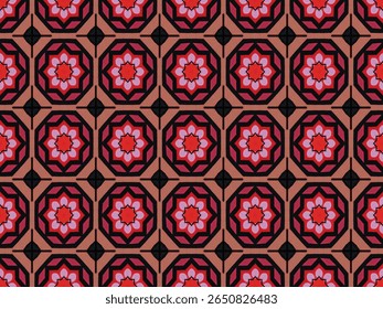 Seamless Fabric Textile Symmetric Luxury Tile Fashion Design Art Cloth Background Endless Decoration Geometric Shape Graphic Visual Template Texture Digital Wallpaper Perspective Interior Pattern.