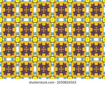 Seamless Fabric Textile Symmetric Luxury Tile Fashion Design Art Cloth Background Endless Decoration Geometric Shape Graphic Visual Template Texture Digital Wallpaper Perspective Interior Pattern.