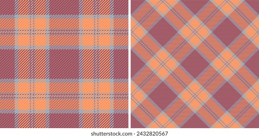 Nahtlose Stofftextur von Check Textile Vektor mit einem Hintergrund Muster Tartan Plaid Set in Winterfarben.