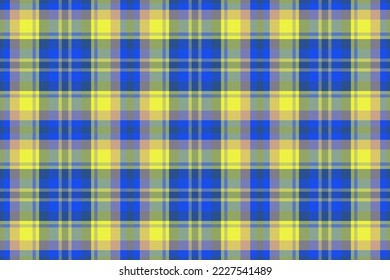 Seamless fabric vector. Pattern textile background. Texture tartan plaid check in orange and yellow colors.