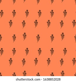 seamless fabric vector print pattern background with flowers