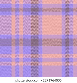 Seamless fabric vector. Tartan background texture. Check pattern plaid textile in pastel and indigo colors.