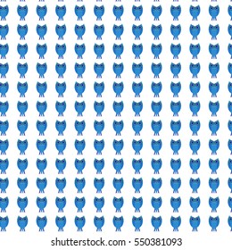 Seamless fabulous owl glasses. Vector illustration EPS10.