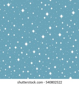 Seamless falling snow. Vector illustration