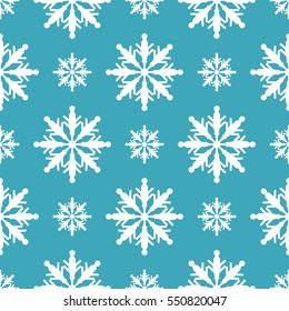 Seamless Falling Snowflakes pattern Background for Christmas and New year. Vector Illustration. Winter Weather. Celebration. Abstract